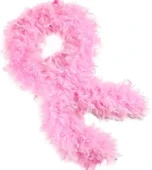Eğitici Oyuncak Pembe Renk Kabarık Kalın Otriş Boa Tüy 6 cm Genişlik 180-200 cm Uzunluk - 2