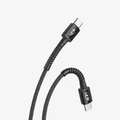 K598 Güvenli ve Hızlı 3A 1m 25W Örgülü USB-C Şarj Kablosu - 4