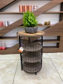 3 Katlı Ahşap Yuvarlak Sebzelik thumbnail 1