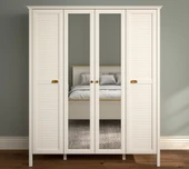 Hunerika navra Premium Tek kapak 4 kapaklı Gardırop- Minifiks - aytaşı/legnano - 2