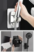 NACTUMU Ayarlanabilir Kendinden Yapışkanlı Duş Başlığı Tutucu Duvara Monte, Matkap Gerektirmez thumbnail 1