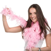 Eğitici Oyuncak Pembe Renk Kabarık Kalın Otriş Boa Tüy 6 cm Genişlik 180-200 cm Uzunluk - 3
