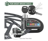 HSGL Motosiklet Alarmlı Disk Kilidi Su Geçirmez, Çelik Gövdeli, 110 dB Sesli Güvenlik Kilidi (Anahtarlı) - 3