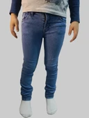 Erkek Çocuk Denim Füme Tırtıklı Ligralı Kot Pantolon - 4