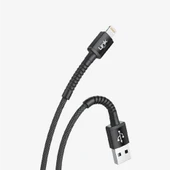 K550 Güvenli ve Hızlı 1m Örgülü Metal Kafa Lightning iPhone Şarj Kablosu - 2