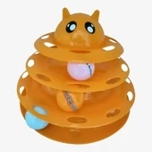 Kedi Başlıklı 3 Katlı Kedi Oyuncağı - 4