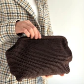 Froy Acı Kahve Örgü Çanta thumbnail 4