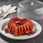 Akrilik Barok Beyaz 4 Parça Kek Fanus & Kek Saklama Kabı & Şık Sunum Organizeri thumbnail 3