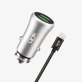 M582 Metal Lightning Kablolu USB Araç Şarj Cihazı - 1
