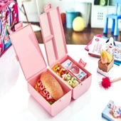 Çift Kapaklı Bölmeli Beslenme Kabı - 2