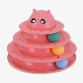 Kedi Başlıklı 3 Katlı Kedi Oyuncağı - 2