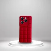 İnfinix Hot 40 Uyumlu  Silikon Madlen Case KIRMIZI - 1