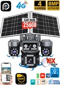 Ventus Z7PLUS 256GB 8MP 4 Kameralı 4G Çift Solar Panel 16X Zoom Dual Batarya HiEasy AOV (Sürekli Kayıt) Gece Görüş Çift Yönlü Ses HiEasy Türkçe - 1