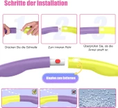 Egzersiz Çemberi 8 Parçalı Ayarlanabilir Ağırlıklı 1KG 72/85/95 cm Bel Bölgesi Spor Aleti - 3