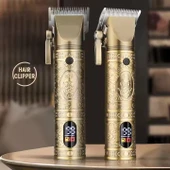 WA-2956 Profesyonel Şarjlı Saç,Sakal,Ense,Vücut Traş Kesme Makinesi / Ergonomik Tasarım, Uzun Pil Ömrü, LED Ekran - 3