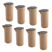 (8 Adet) Plastik Terra Kubik Kayın Beji 15 cm Mobilya Kanepe Koltuk Baza Yükseltme Ayağı Ayakları thumbnail 1