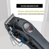 WA-0192 Profesyonel Şarjlı Saç,Sakal,Ense,Vücut Traş Kesme Makinesi / Ergonomik Tasarım, Uzun Pil Ömrü, LED Ekran - 3