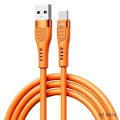 PDATeknoloji 66W Type-C Hızlı Şarj ve Data Kablosu 1.3m Turuncu AZ-B02a thumbnail 1
