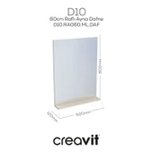 D10 60 cm Melamin Raflı Ayna Dafne thumbnail 1