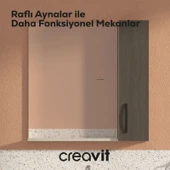 D10 45 cm Melamin Raflı Ayna Dafne thumbnail 3