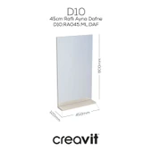 D10 45 cm Melamin Raflı Ayna Dafne thumbnail 1