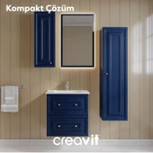 Kayra Mat Safir Blue Çekmeceli Lavabo Dolabı 60 cm thumbnail 2