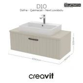 D10 Next Lavabo Dolabı Çekmeceli 100 cm Dafne Lake thumbnail 1