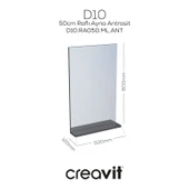 D10 50 cm Melamin Raflı Ayna Antrasit thumbnail 1