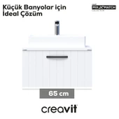 D10 Next Lavabo Dolabı Çekmeceli 65 cm Beyaz Lake thumbnail 2