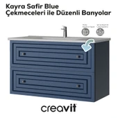 Kayra Lavabo Dolabı Çekmeceli 100cm MatSafireBlue thumbnail 3