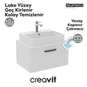 D10 Next Lavabo Dolabı Çekmeceli 65 cm Beyaz Lake thumbnail 3
