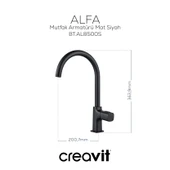 Alfa Mutfak Armatürü Mat Siyah thumbnail 2