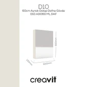 D20 60 Cm Melamin Aynalı Dolap Dafne - 1