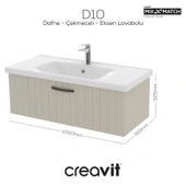 D10 Eksen Lavabo Dolabı Çekmeceli 100 cm Dafne Lake thumbnail 1