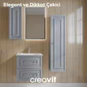 Kayra Lavabo Dolabı Çekmeceli 60cm Mat Gri thumbnail 2