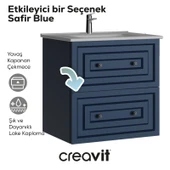 Kayra Mat Safir Blue Çekmeceli Lavabo Dolabı 60 cm thumbnail 4
