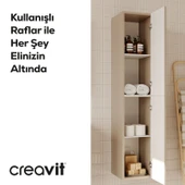 D20 30 Cm Sola Açılır Boy Dolabı Dafne Melamin Kapak (Demonte) thumbnail 4