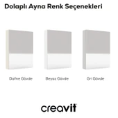 D20 60cm Melamin Aynalı Dolap Gri - 2