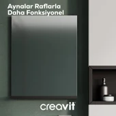 Elmas Ayna ve Etajer 45 cm Beyaz-Parlak Belly thumbnail 2