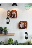 Gobo Fenerli Dekoratif Cüce Figürlü Dede ve Nine 2li Set Duvar ve Kapı Lambası–LED Işıklı (Renk Seçeneği) thumbnail 6