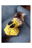 Gobo Arı Desenli Sarı Kedi Köpek Kıyafeti Elbisesi thumbnail 5