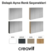 D20 100 Cm Melamin Aynalı Dolap Antrasit - 4