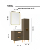Patara Dikdörgen Led Ayna 55 x 75 cm Mat Cappuccino thumbnail 2