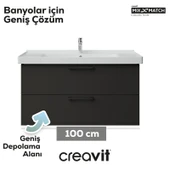 D20 100 Cm İki Çekmeceli Lv. Dlb. Antrasit Melamin thumbnail 2