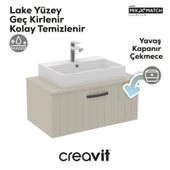 D10 Next Lavabo Dolabı Çekmeceli 80 cm Dafne Lake thumbnail 2