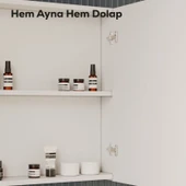 D20 80 Cm Melamin Aynalı Dolap Antrasit - 2