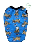 Goboticaret Garfield Desenli Mavi Kedi Köpek Kıyafeti Elbisesi XXLarge/XXL/Beden 5 - 2