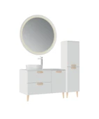 Patara Lavabo Dolabı 100cm Mat Beyaz thumbnail 1