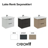 D20 65 Cm İki Çelmeceli Lavabo Dolabı Antrasit Lake Kapak thumbnail 4