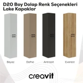 D20 30 Cm Sağa Açılır Boy Dolabı Everest Melamin Kapak thumbnail 3